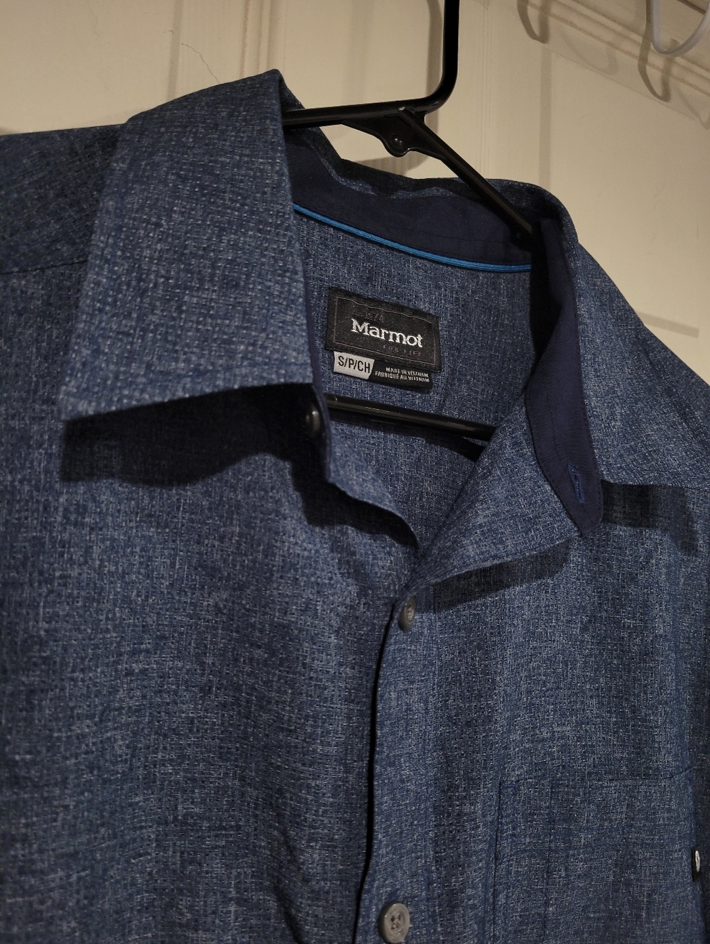 Marmot Aerobora Technical Hiking Shirt | AirExchange Breathable | Blue S